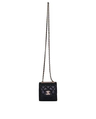Mini Trendy Chain Wallet, &pound;2,400, Accessories/Handbags, Black, Lambskin Leather, Front view